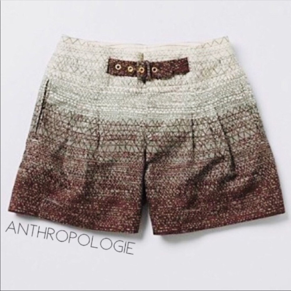 Anthropologie Coquille high rise shorts 4 S
